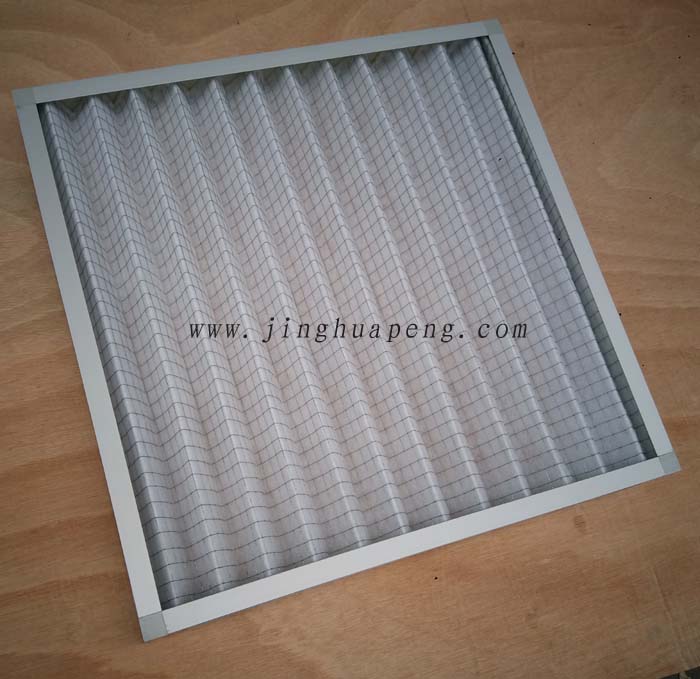 G3等級(jí)雙面保護(hù)網(wǎng)板式初效過濾器雙面履網(wǎng)折疊，堅(jiān)固耐用
